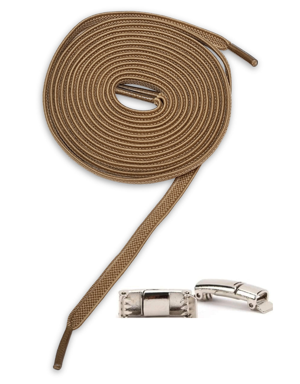 elastische schnürsenkel beige