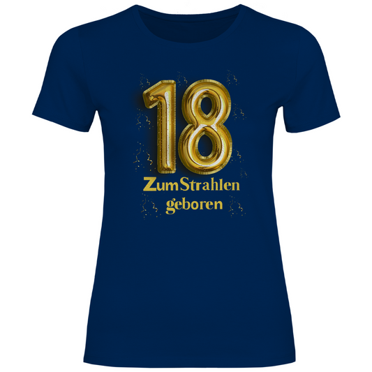 T Shirt 18 Geburtstag Frau Marine