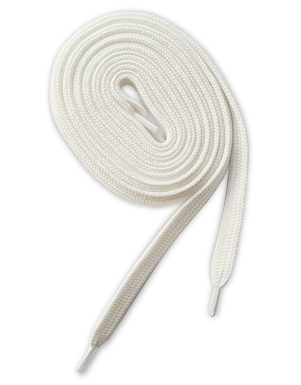Weiße flache Schnürsenkel für Sneaker