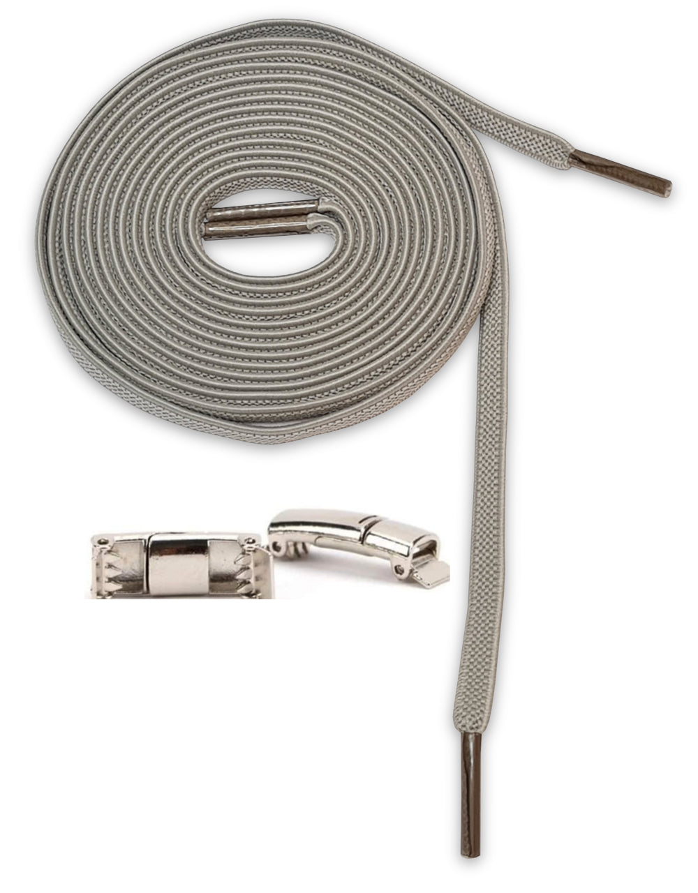 Lacets sans attaches avec fermeture magnétique en métal Plat