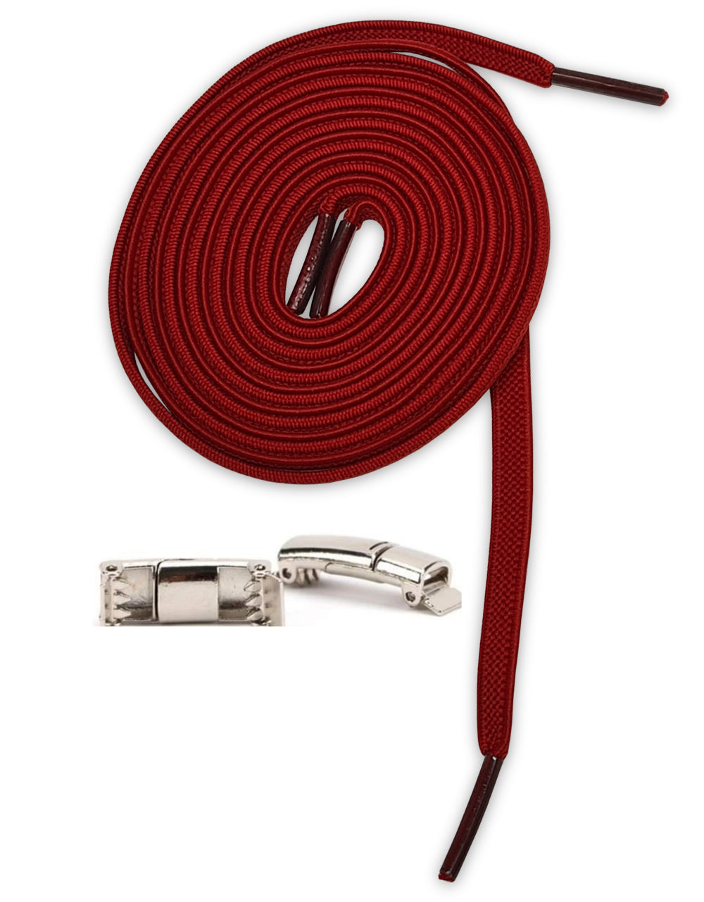Lacets sans attaches avec fermeture magnétique en métal Plat