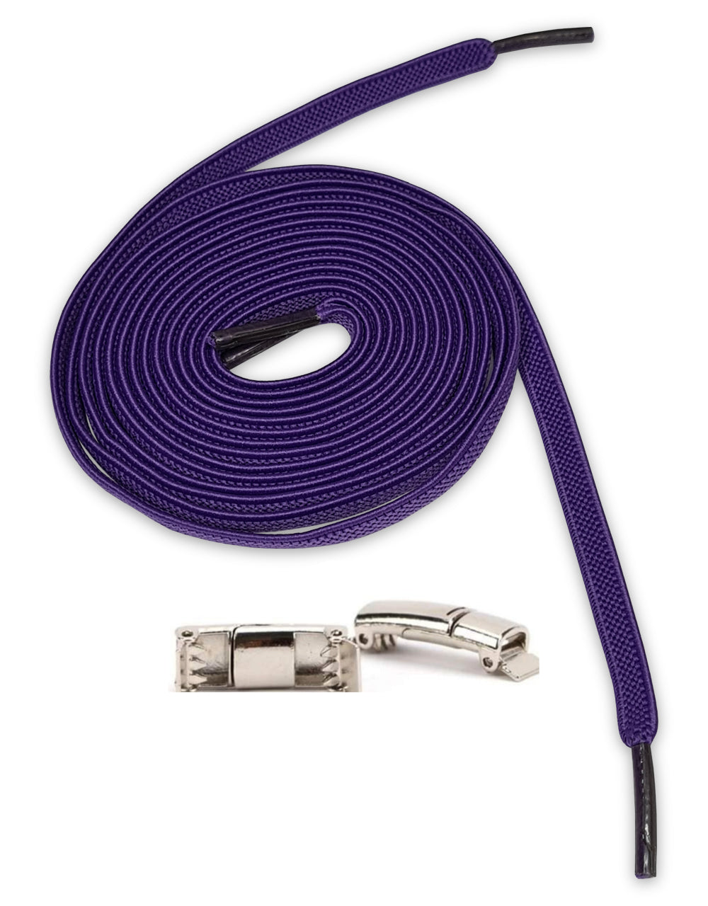 Lacets sans attaches avec fermeture magnétique en métal Plat