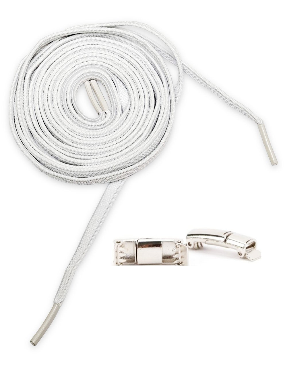 Lacets sans attaches avec fermeture magnétique en métal Plat